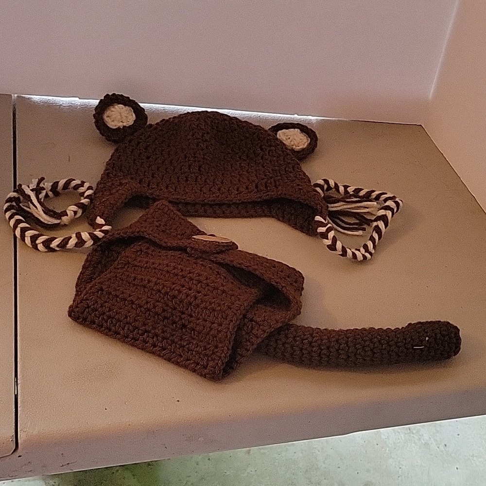 Handmade infant monkey costume